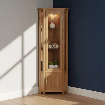 Nimbus display cabinet - corner - oak