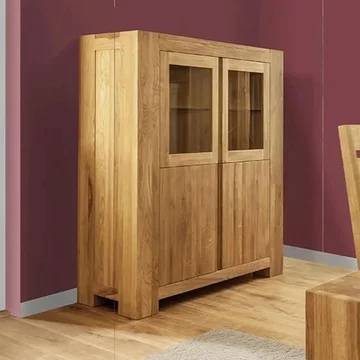 Clearance - clemence richard display cabinet - massive oak - b177