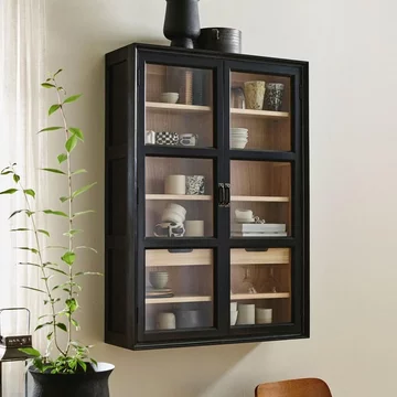 Viva wall cabinet - 2 door - 2 drawer - black