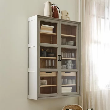 Viva wall cabinet - 2 door - 2 drawer - grey