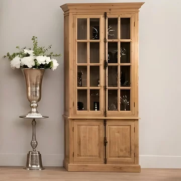 Lyon display cabinet - 2 door - natural - oak