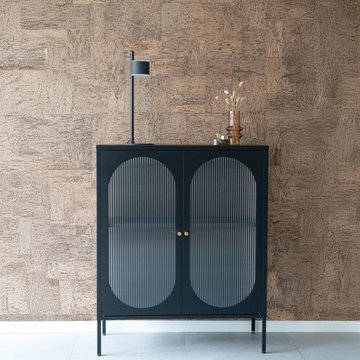 Adelaide cabinet - 2 door - small - black metal