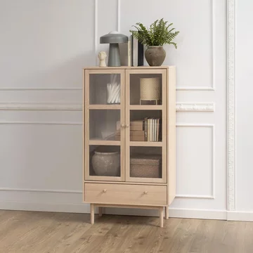 Aston display cabinet - 2 door - oak