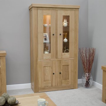 Bordeaux display unit - 4 door - oak