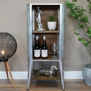 Display unit - small - industrial - grey - metal