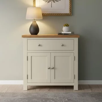 Lundy compact sideboard - 2 door - 80cm - ivory painted