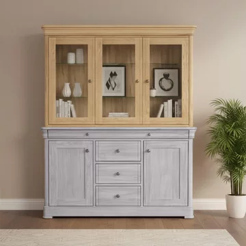 Moreno large sideboard top - 3 door - oak
