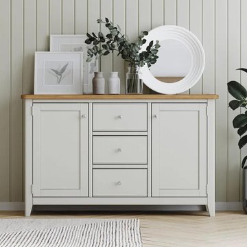 Arden grey painted 130cm medium 2 door sideboard