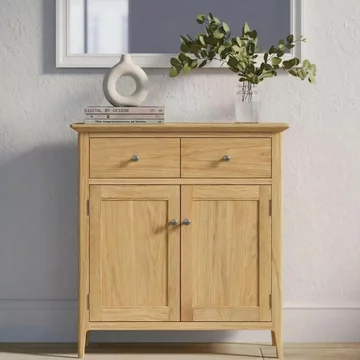Selene oak 75cm compact 2 door sideboard