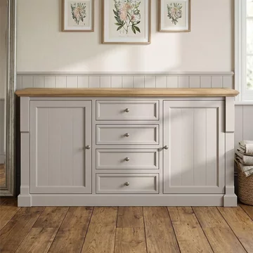 Chateau sideboard - large - grey painted - pine