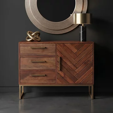 Gaya sideboard - 1 door - small - mango wood - 90cm