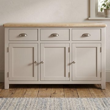 Windermere painted sideboard - 3 door - large - oyster grey
