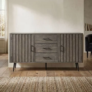 Monarch sideboard - 2 door - 3 drawer - large - dark grey - wooden