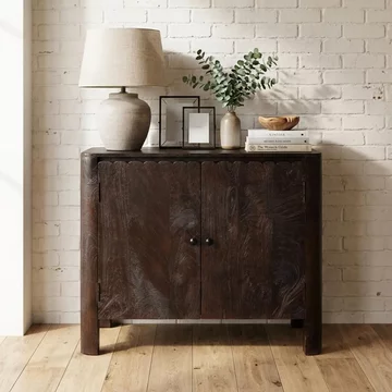Sculp sideboard - 2 door - 90cm - small - rustic brown - mango wood