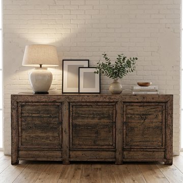 Unique one of a kind - distressed sideboard - 3 door - 207cm - extra large - rustic grey - reclaimed wood