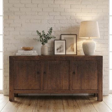 Unique one of a kind - sideboard - 3 door - 173cm - large - dark brown - solid wood