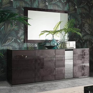 Heritage sideboard - large - dark velvet birch high gloss