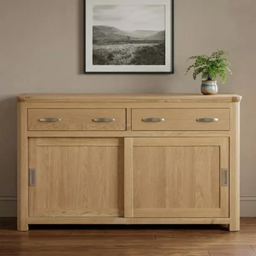 Treviso oak sideboard - 2 sliding door - 150cm - medium