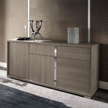 Tivoli large sideboard - 3 door - grey wood
