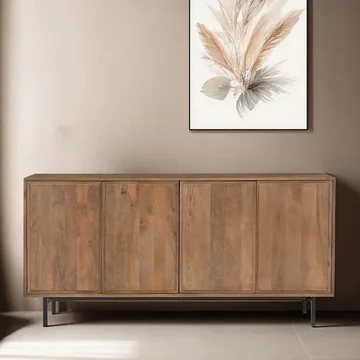 Ravenstein sideboard - 4 door - 180cm - large - natural - mango wood