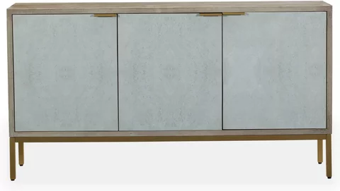 Clearance - temis medium sideboard - 3 door - faux marble - grey washed