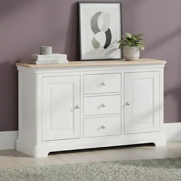 Cromwell medium sideboard - 135cm - 2 door - grey painted