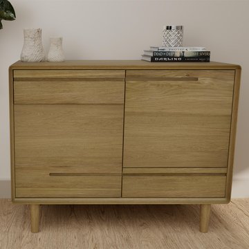Scandic sideboard - 2 door - small - 90cm - oak