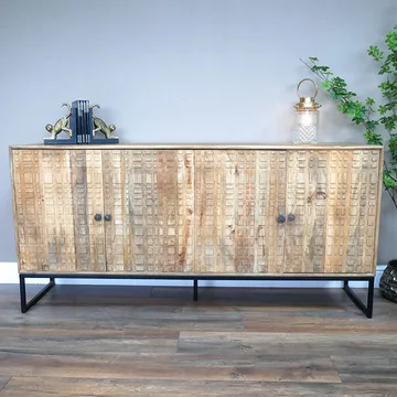 Sideboard - mango wood - 4 door - large - 168cm