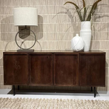 Elan sideboard - 4 door - 180cm - large - chestnut - mango wood