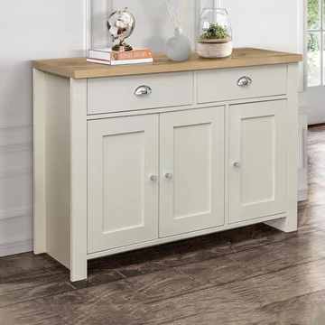 Highgate medium sideboard - 3 door - cream painted