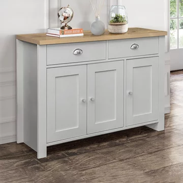 Highgate medium sideboard - 3 door - grey painted