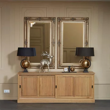 Lyon sideboard - extra large - 2 sliding door - oak - 220cm