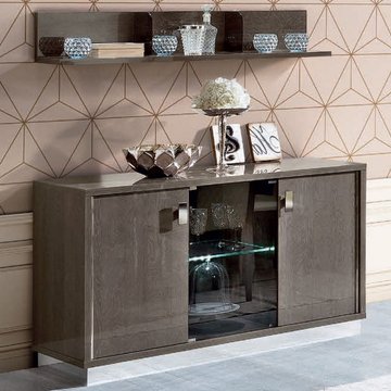 Platinum italian buffet sideboard - slim - medium - silver