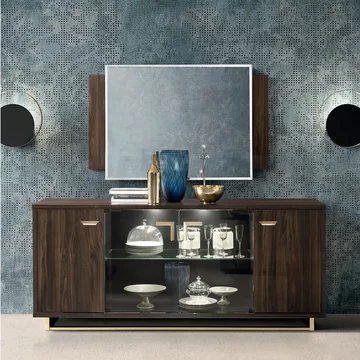 Volare italian buffet sideboard - large - walnut