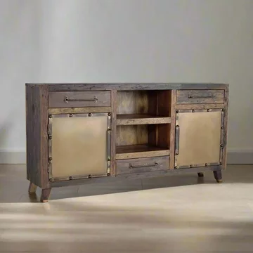Pemberton sideboard - railway wood - 2 door - extra large - 180cm