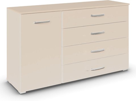 Aditio medium sideboard - 120cm - 1 door - 4 drawer - champagne