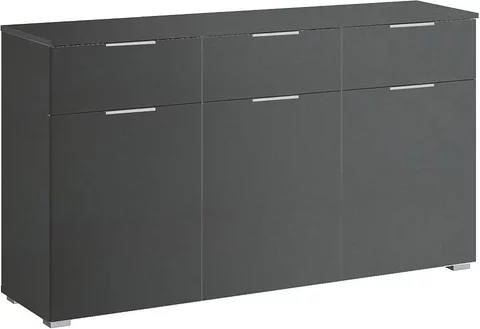 Alabama medium sideboard - 120cm - 3 door - metallic dark grey
