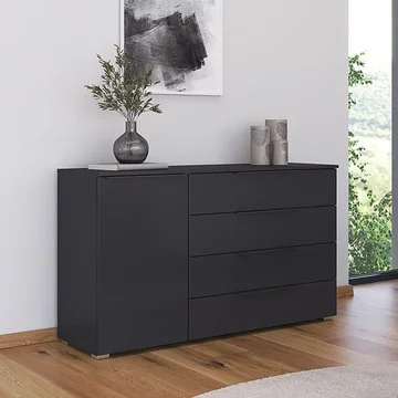 Monostar wide sideboard - 120cm - 1 door - metallic dark grey