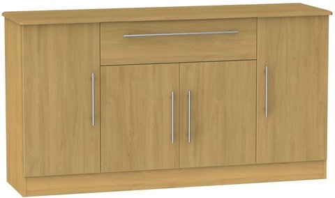 Sherwood wide sideboard - 4 door - oak