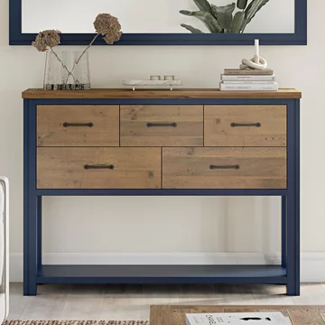 Splash blue sideboard - medium - 5 drawer