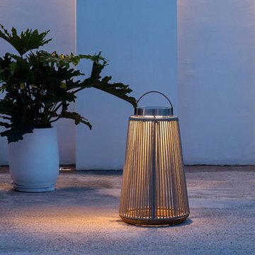 Athena garden light - large - solar - light grey aluminium