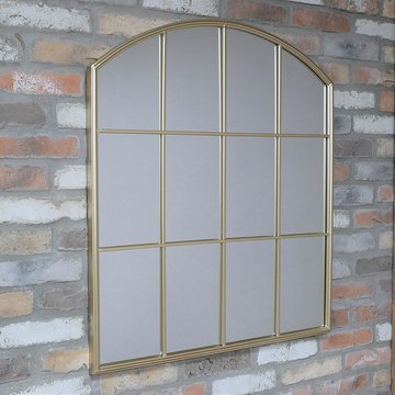 Wall mirror - gold metal frame