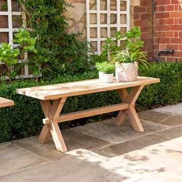 Plank garden bench - teak wood