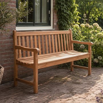 Bison garden bench - 150cm - natural - teak wood