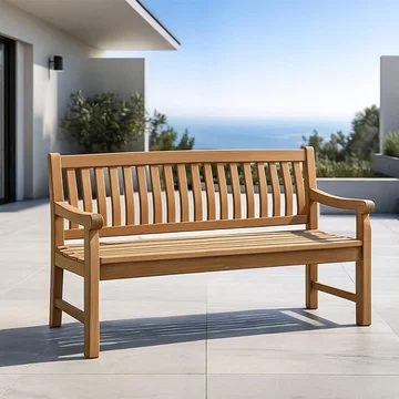 Patrick garden bench - 150cm - natural - teak wood