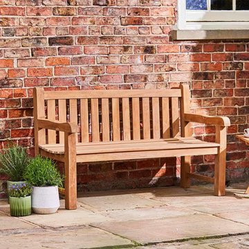 Windsor outdoor teak bench 3 seater 150cm