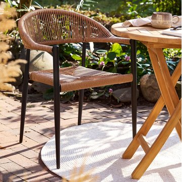 Canari garden dining armchair - set of 2 - curved - rattan