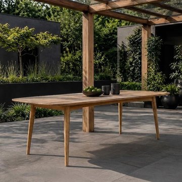 Lugano garden dining table - 240cm - 10 seater - natural - teak wood