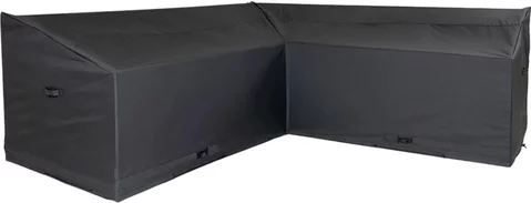 Luxury corner sofa set cover - black fabric