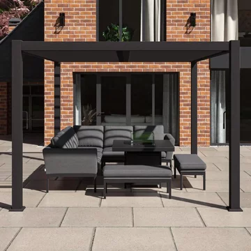 Como outdoor pergola - grey aluminium